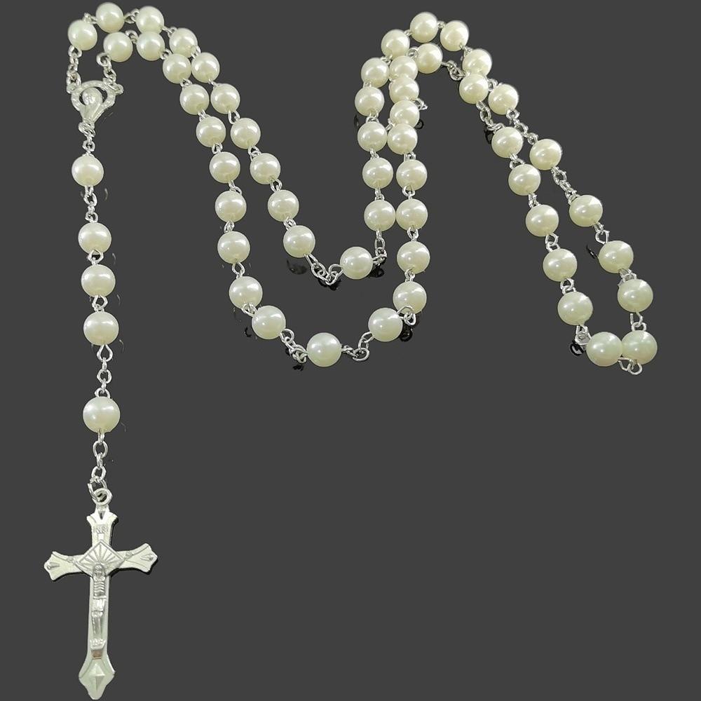 Long Religious Jewelry Set Sweater Chain Christian Bracelet Cross Pendant Necklace Special Events