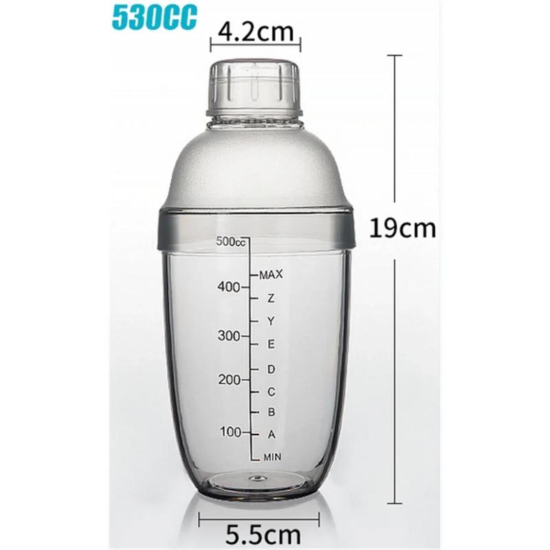 Пластиковый шейкер для коктейлей мартини 350 мл/530 мл/700 мл/1000 мл Миксер для винных напитков, винный шейкер, чашка для миксера для напитков, барная утварь, барный инструмент boston