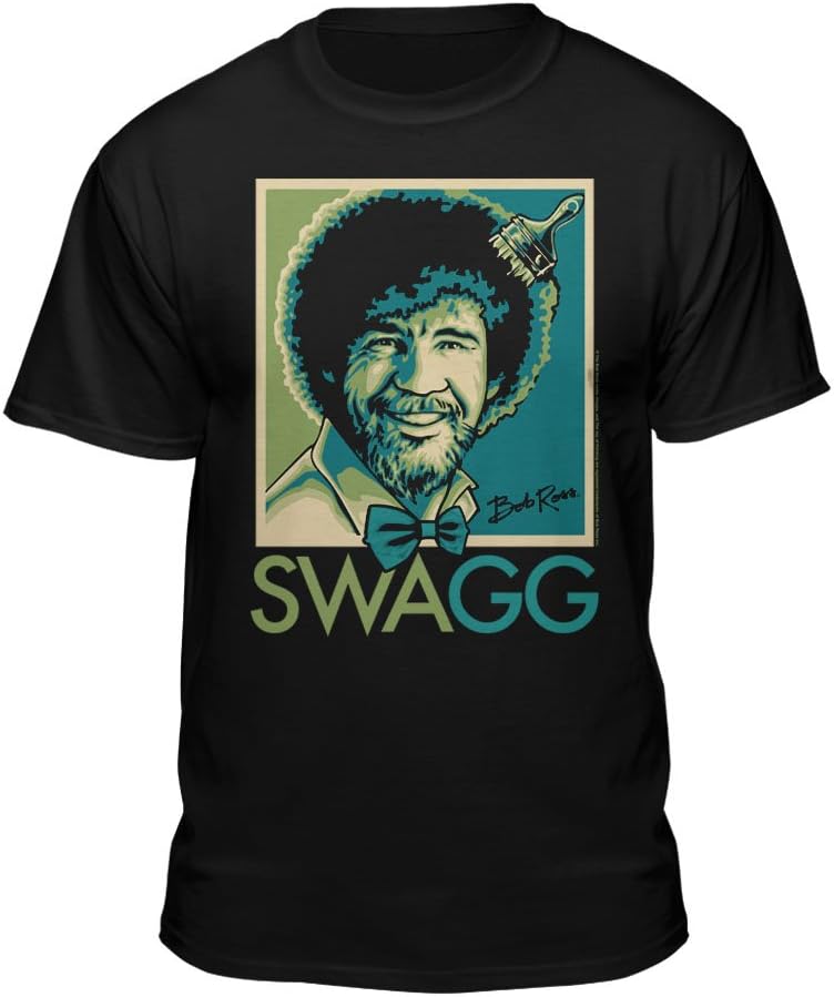 Bob Ross Happy Painter Brush Swagg T-shirt