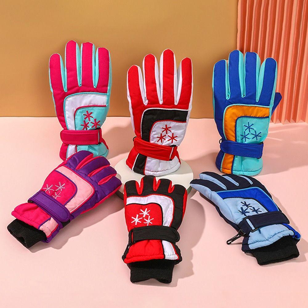 Waterproof Snow Gloves Warm Kids Winter Mittens Cute Children Ski Gloves Children Kids