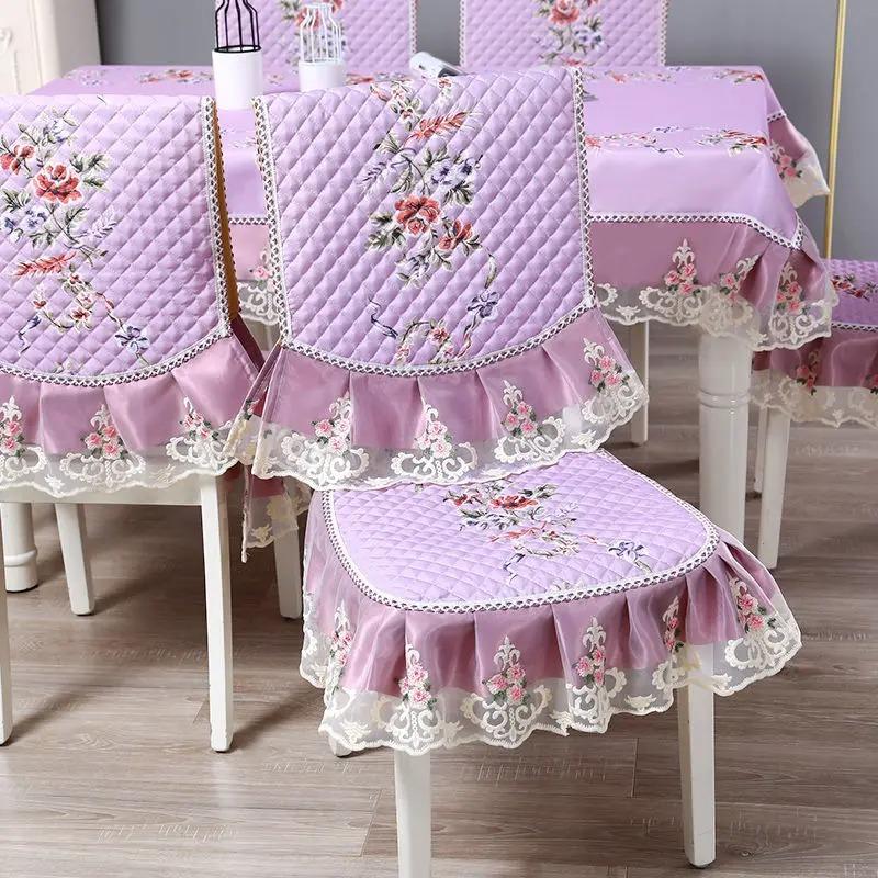 Чехлы на обеденные стулья, домашняя антигрязная подушка, европейский жаккардовый чехол на стул, подушка для домашнего стула, универсальный домашний декор