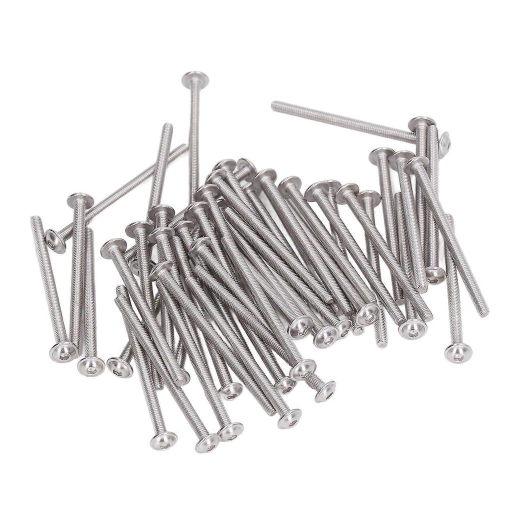 50Pcs Flanged Button Head Screws A2?70 Stainless Steel Buttons Heads Socket Caps Bolts KitM3x45mm