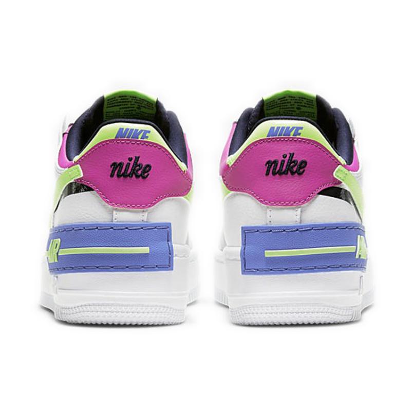 Nike Женские кроссовки Air Force 1 Low Shadow White Sapphire Barely Volt CJ1641-100