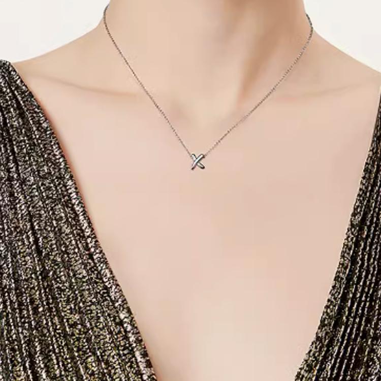 Tiffany И Ко. Palomas Граффити Буква X Кулон Ожерелье Женское ожерелье Серебряный GRP11481