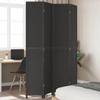 VidaXL Room Divider 4 Panels, Room Separator, Privacy Screen, Living Room Bedroom Screen, Black Wood 358852