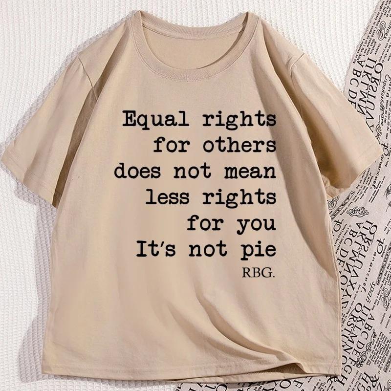 HuUnisex Rights Tee Social Justice Equal Rights Tshirt Unisex Letter Printed High Quality Cotton Short Sleeve Gothic Cotton Tshirt