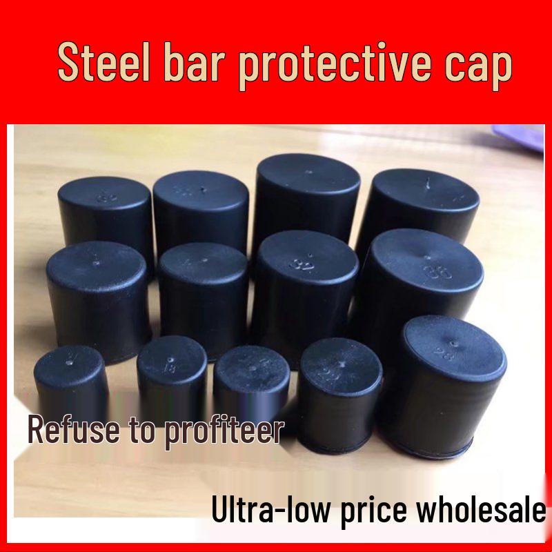 Green Plastic Rebar Protective Cap with Extended Male Thread Screw Sleeve for Multiple Uses