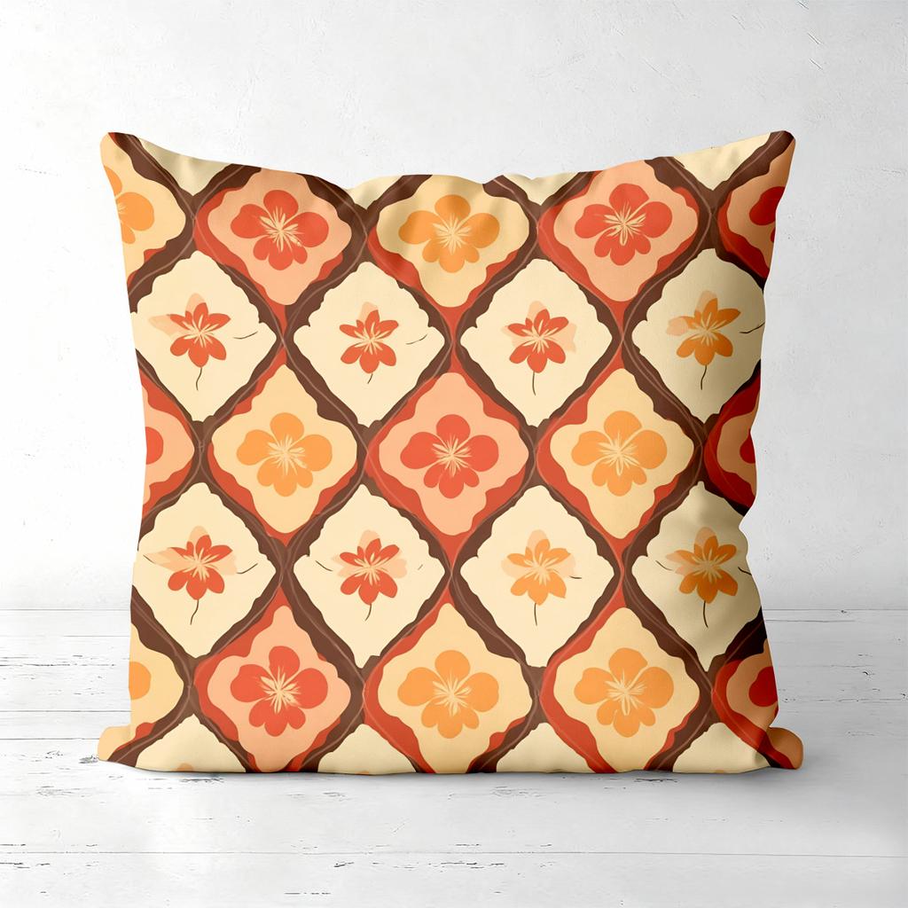 Ретро Бохо Цветочные Наволочки для Декоративных Подушек 70-х Винтажный Домашний Декор Чехол для Подушки Подходит для Дивана Спальни Автомобиля