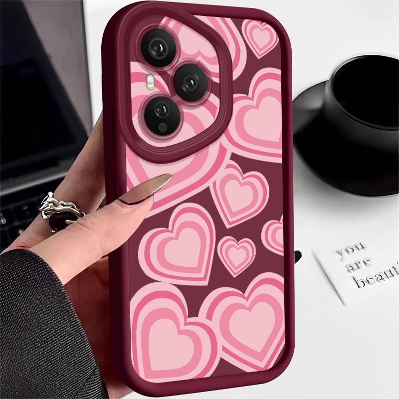 Y2K Retro Gradient Love Hearts Pattern Case For Honor 400 Lite 200 Pro Honor X9C Smart X8C Shockproof Bumper Soft Silicone Cover