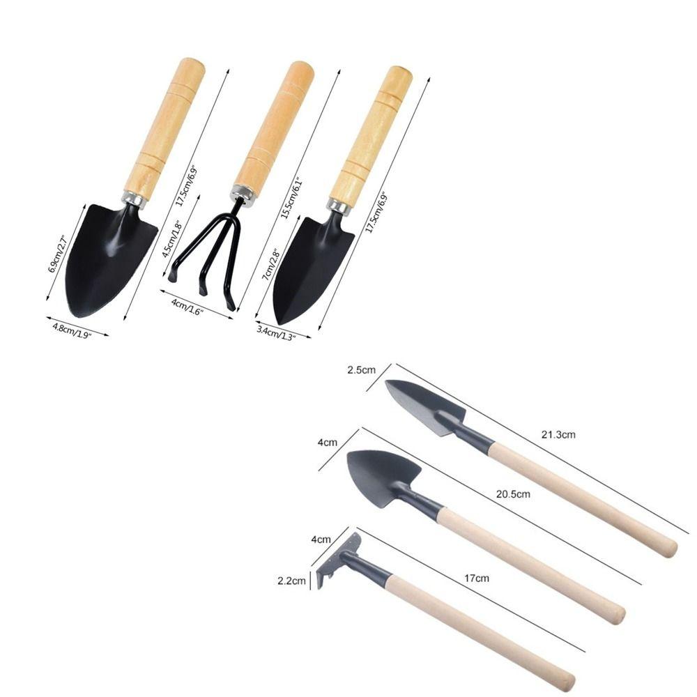 Wooden Handle Digging Weeding Multifunctional Bonsai Tools Shovel Garden Shovel Small Rake Spade