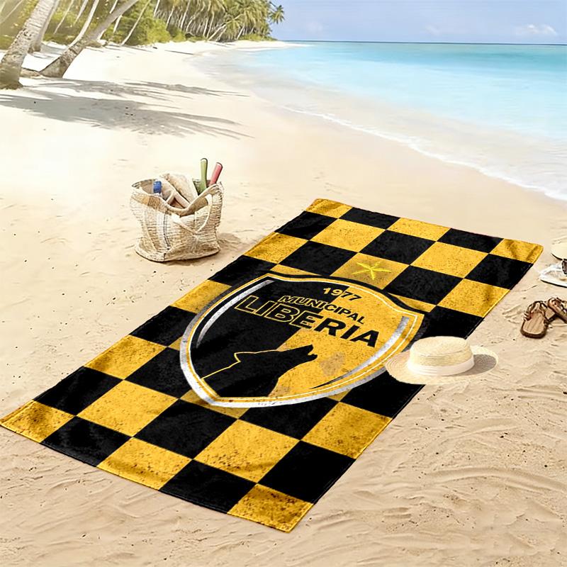 Municipal Liberia Print Beach Towel, Large Soft Quick Dry Towel for Beach Camping Swimming