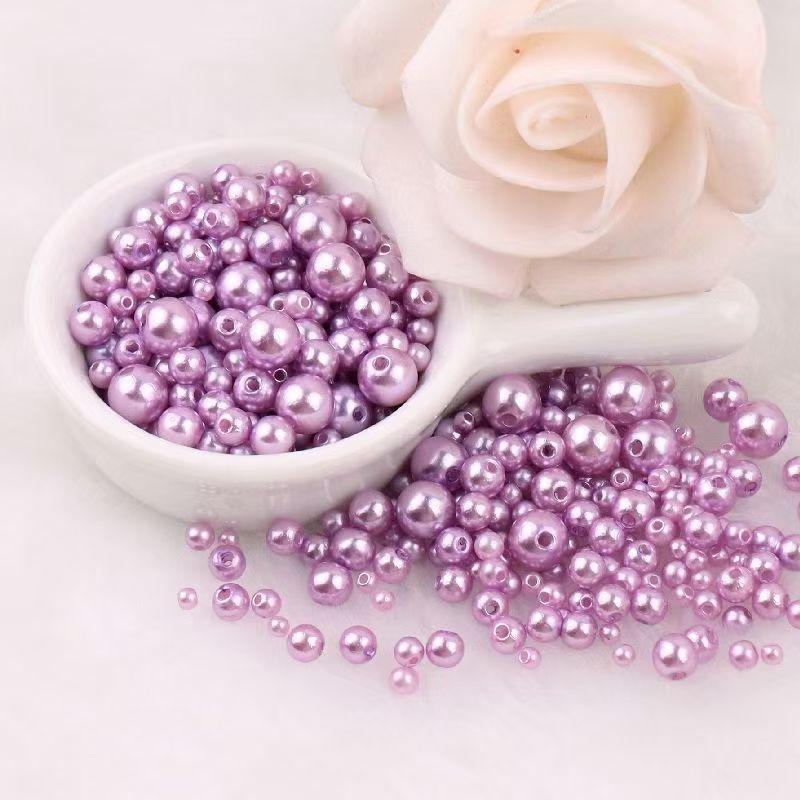 Высококачественная перфорированная разноцветная имитация жемчуга ABC, своими руками, платье из бисера, серьги, браслет, ожерелье с россыпью бусин