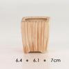 Sun-E 3 Inch Ceramic Wooden Pattern Succulent Plant Pot Cactus Plant Pot Flower Pot Container Planter Gift Idea 6 in Set