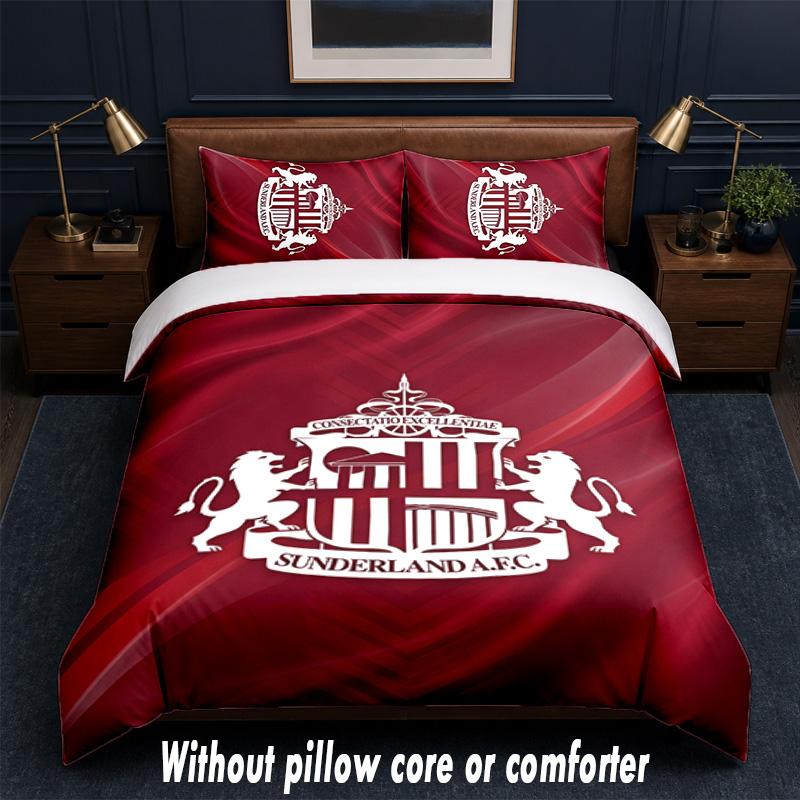 Sunderland Design Bed Bedding Set 1 Duvet Cover + 2 Pillowcases Soft Breathable Household Bed Linens