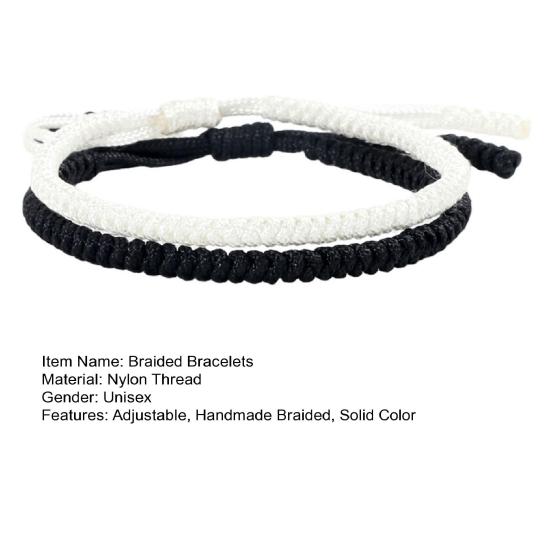 2 шт. Браслеты дружбы Ручной работы Плетеный шнур Регулируемый плетеный браслет Символические цвета для значимого символа единства