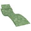 Sun Lounger Cushion with Leaf Pattern Oxford Fabric
