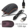 USB Wired Office Mouse Ergonomic 1200DPI 3 Buttons High Precision Mute Desktop Computer Gaming Optical Mouse