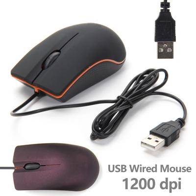 USB-проводная офисная мышь, эргономичная 1200 точек на дюйм, 3 кнопки, высокоточная бесшумная игровая оптическая мышь для настольного компьютера