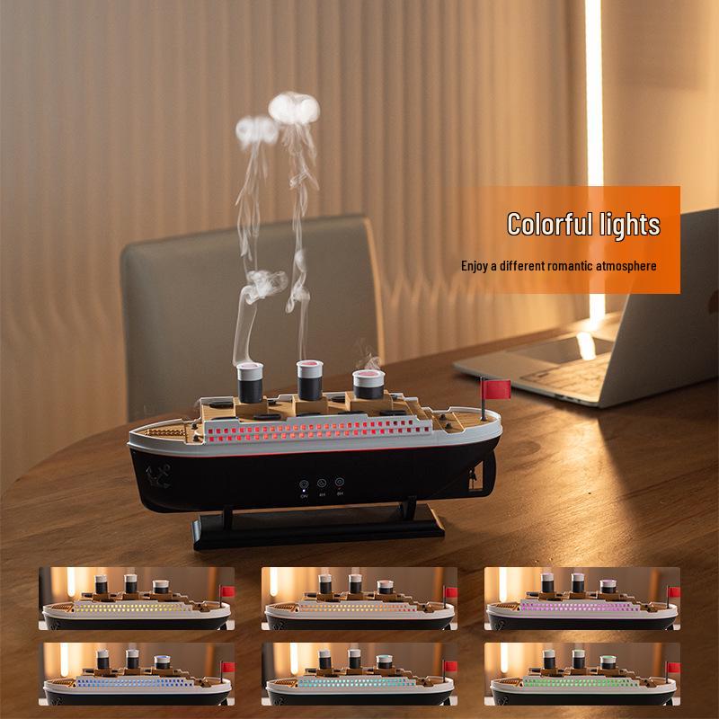 Retro Steamboat Aromatherapy Ultrasonic Jellyfish Mist Humidifier