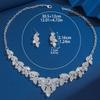 Zircon Earrings Shining Necklace Wedding Party Rhinestone Jewelry Set  Banquet