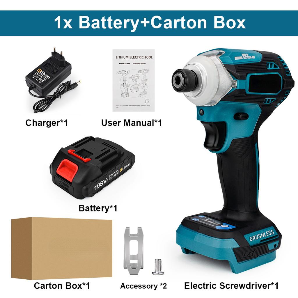 10000 об/мин Портативная электрическая отвертка Бытовой ремонт Ударный инструмент Аккумуляторная Бесщеточная Ударная дрель