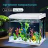Compact Eco-Friendly Self-Circulating Goldfish Tank: Low-Maintenance Glass Aquarium for Home or Office.