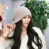 Large Head Circumference Double-Layer Knitted Wool Hat with Thick Velvet Warm Lining