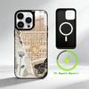 Чехол для телефона с мозаичным рисунком для iPhone 17 16 15 14 13 12 Pro Max Plus с зеркальным покрытием, беспроводной, магнитный