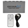 SPDIF for Toslink Digital Optical Sound Switch 3 In 1 Out Digital Sound Switch with Remote Control