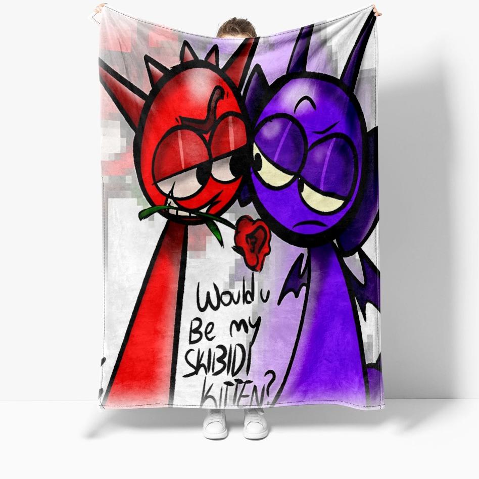 1PC Game Sprunki Throw Blanket Incredibox 3D Printed Soft Fuzzy Nap Blanket Bedspreads All Seasons For Girl Boy Kids Teenagers