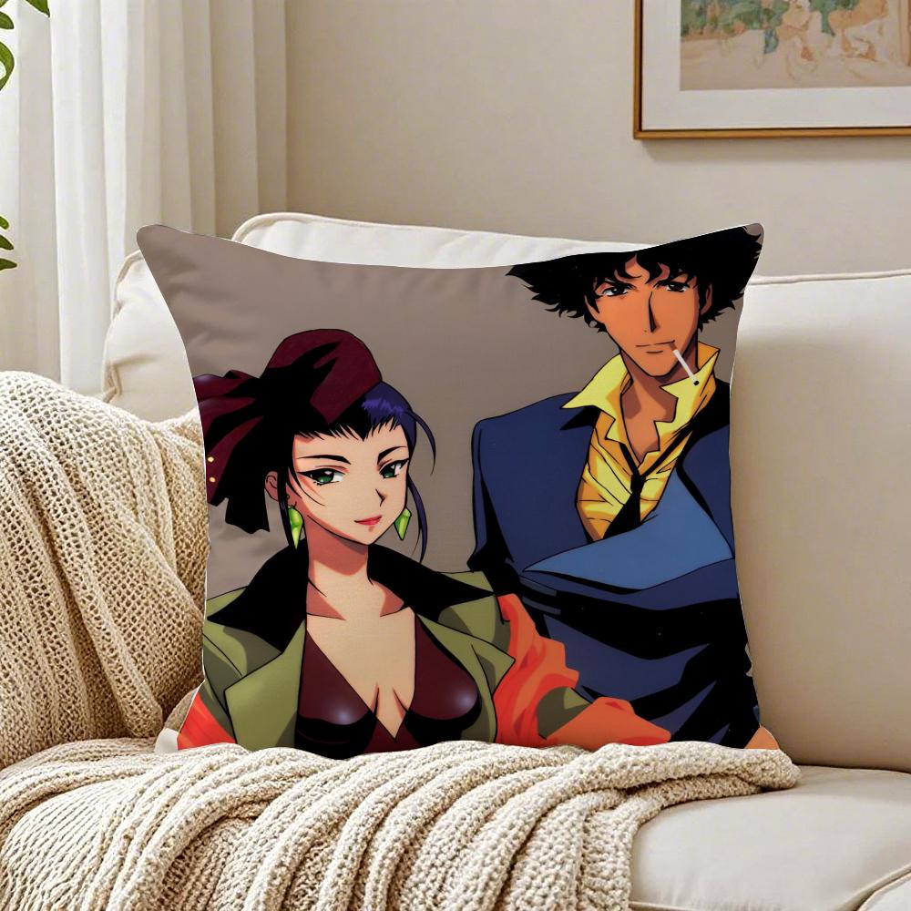 Cool Classic Japanese Anime CCowboy Bebop Cushion Cover Pillowcase Antidustmite living Room Sofa Decor Cushion Room