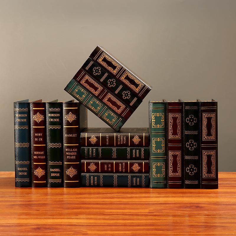 Европейский Ретро Декоративный Книжный Реквизит - Поддельная Книга для Хранения и Офисные Украшения