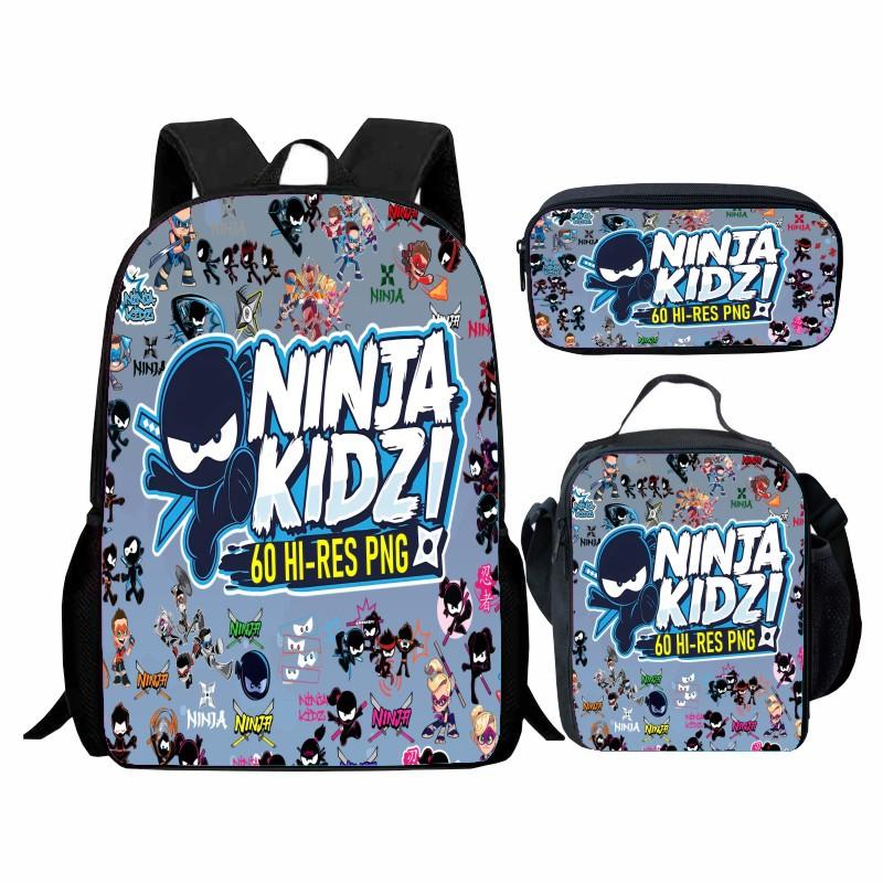 Набор из трех предметов: Рюкзак, Сумка для обеда, Пенал с принтом Ninja Kidz для начальной школы