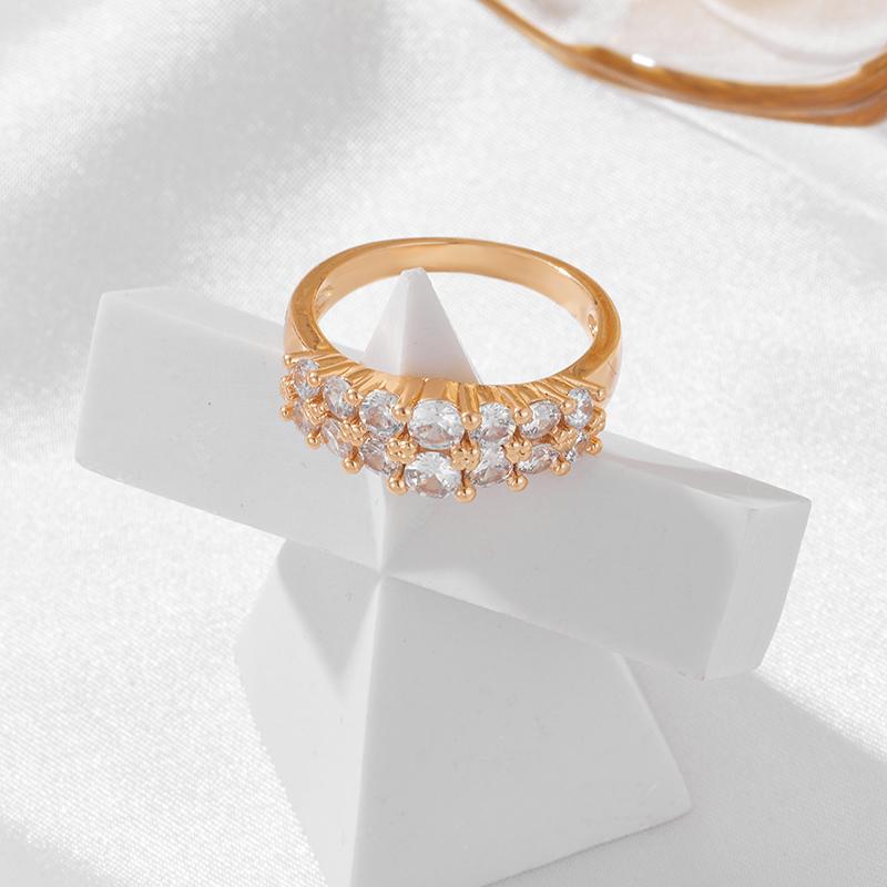 Женские кольца Kinel с блестящим кубическим цирконием, роскошные ювелирные изделия с твердым покрытием