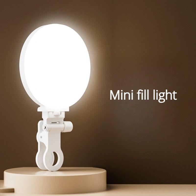 LED Night Light Phone Fill Light Live Beauty Light Outdoor Handheld Photography Light Tri Color Adjustable Rechargeable Portable