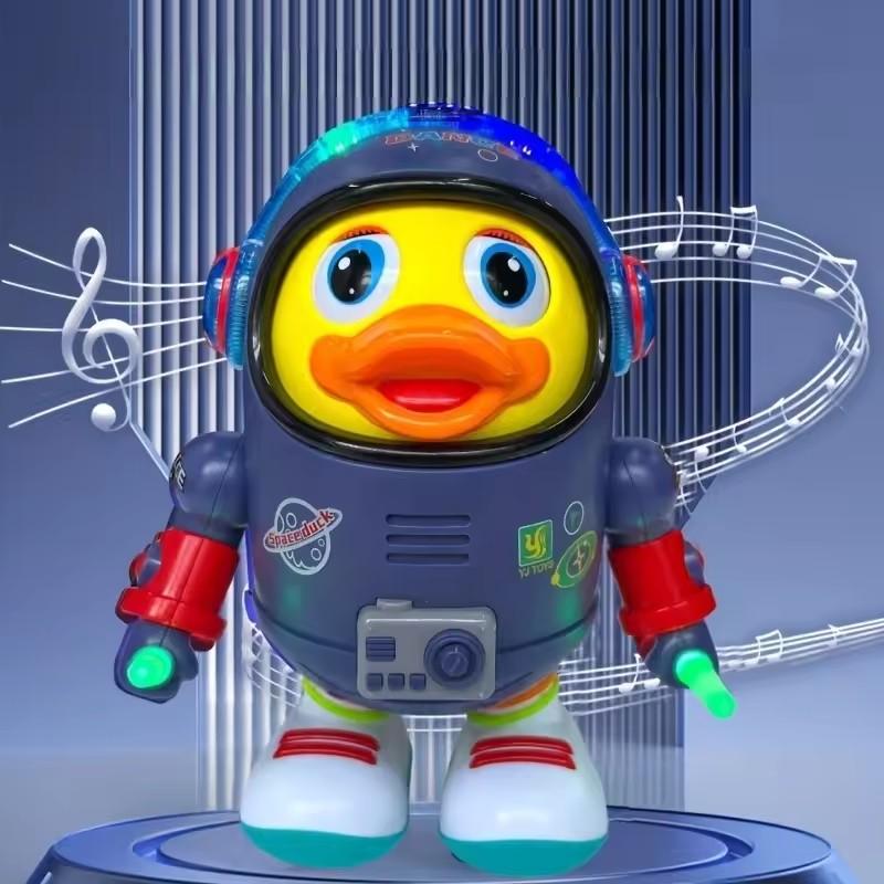 Детская игрушка-уточка, музыкальная интерактивная игрушка, электрическая со светом и звуками, танцующий робот, космические элементы для младенцев, подарки для детей
