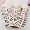 10 Pcs/Set Kids Girls Coffee Color Geometric Stars Ornament Hair Clips Adult Sweet Hairpins Hair Accessories