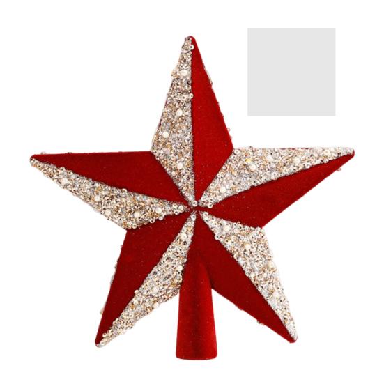 Yousheng Рождественская звезда верхушка дерева украшение блестящая звезда верхушка дерева украшение для деревьев гирлянда настольный праздничный декор
