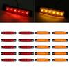 10 Pcs Truck Van 6 LED Side Marker Indicator Rear Clearance Light with Screws