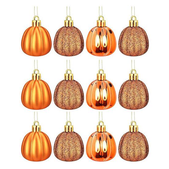 Thanksgiving Pumpkin Pendant Mini Pumpkin Ornaments 3cm Thanksgiving Christmas Decorations Colorful Plastic Hanging Balls for Tree Home Party