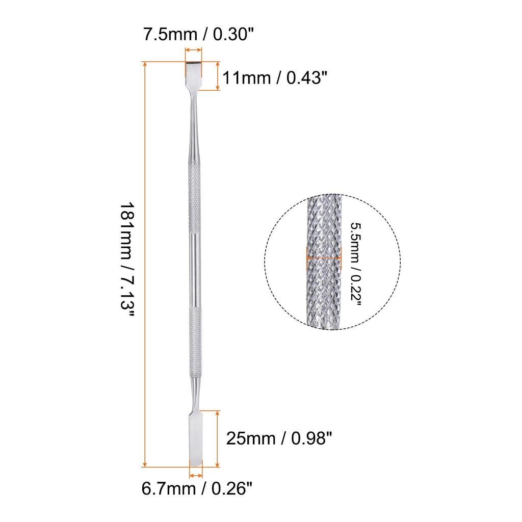 uxcell Wax Carving Wax Carving Stainless Steel Flat Bar Carving Hand Tool for Shaping and Modeling Tool, Double-Ended Knife, Tool,
