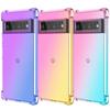 Градиентный силиконовый чехол для Google Pixel 9 Pro XL 9 8A 7 6A 5A 4XL 4A Четыре угла противоударные подушки безопасности Мягкая прозрачная задняя крышка TPU для Pixel9 Pro