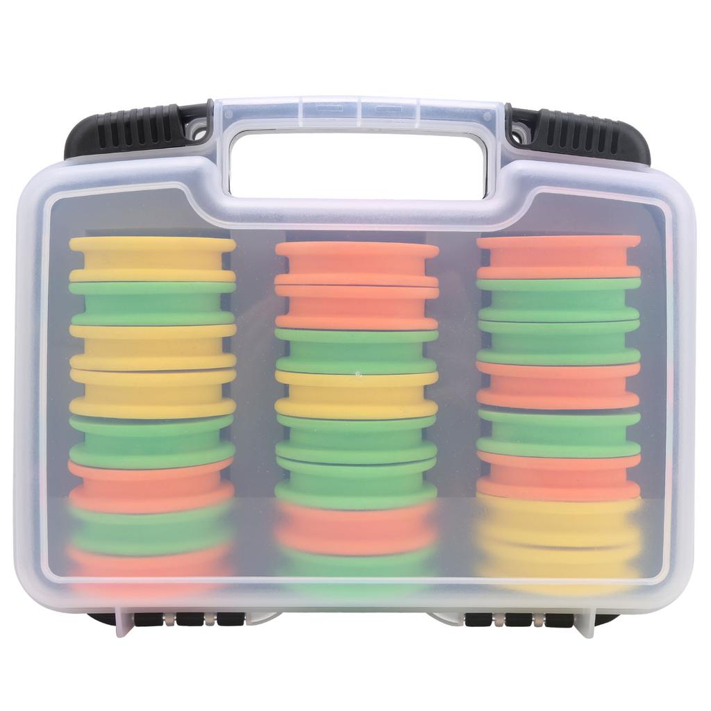 24pcs EVA Fishing Line Storage Spools Winding Board Tool Bobbin Tackle Mix Color
