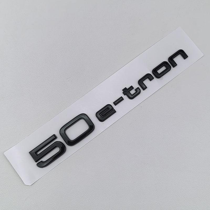 3D ABS Logo 30 40 45 50 E-tron GT Letters Sticker Car Rear Trunk Emblem Badge For qaz22 A3 SQ6 Q5 Q6 Q8 Q4 Etron Accessories