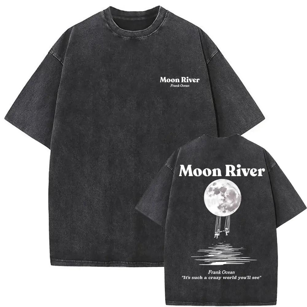 Hot Sale Rapper Frank Blond Poster Print Tshirt Men Women Vintage Washed Cotton Summer Tee Harajuku Fashion Oversize Casual Top