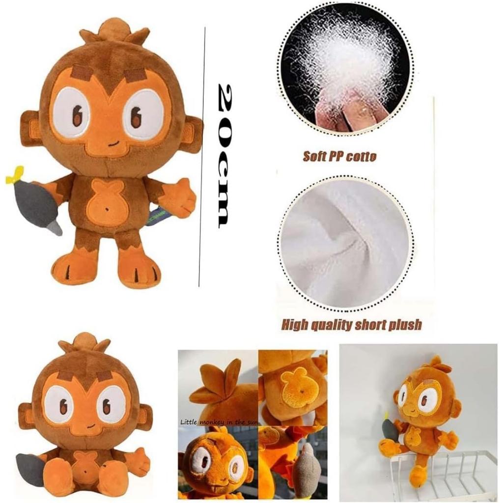 Bloons Monkey Plush Bloons Monkey City Cute Cartoon Monkey, Dart Monkey Plush Doll, Monkey King Soft Doll Bloons TD for Kids Children Gift Birthday