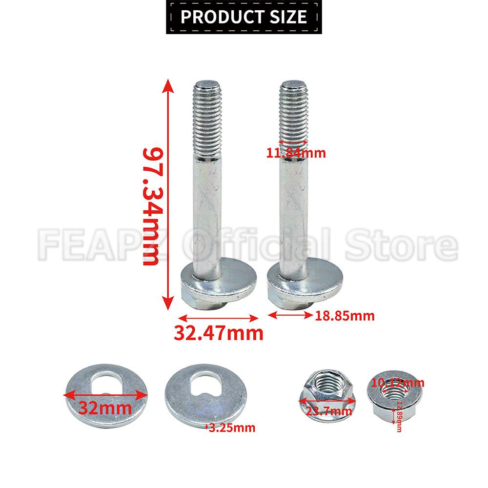 2x Rear Suspension Accentrix Camber Bolt 1456980 Parts Replaces For Ford Focus Mondeo S-Max Easy installation Car Accessories