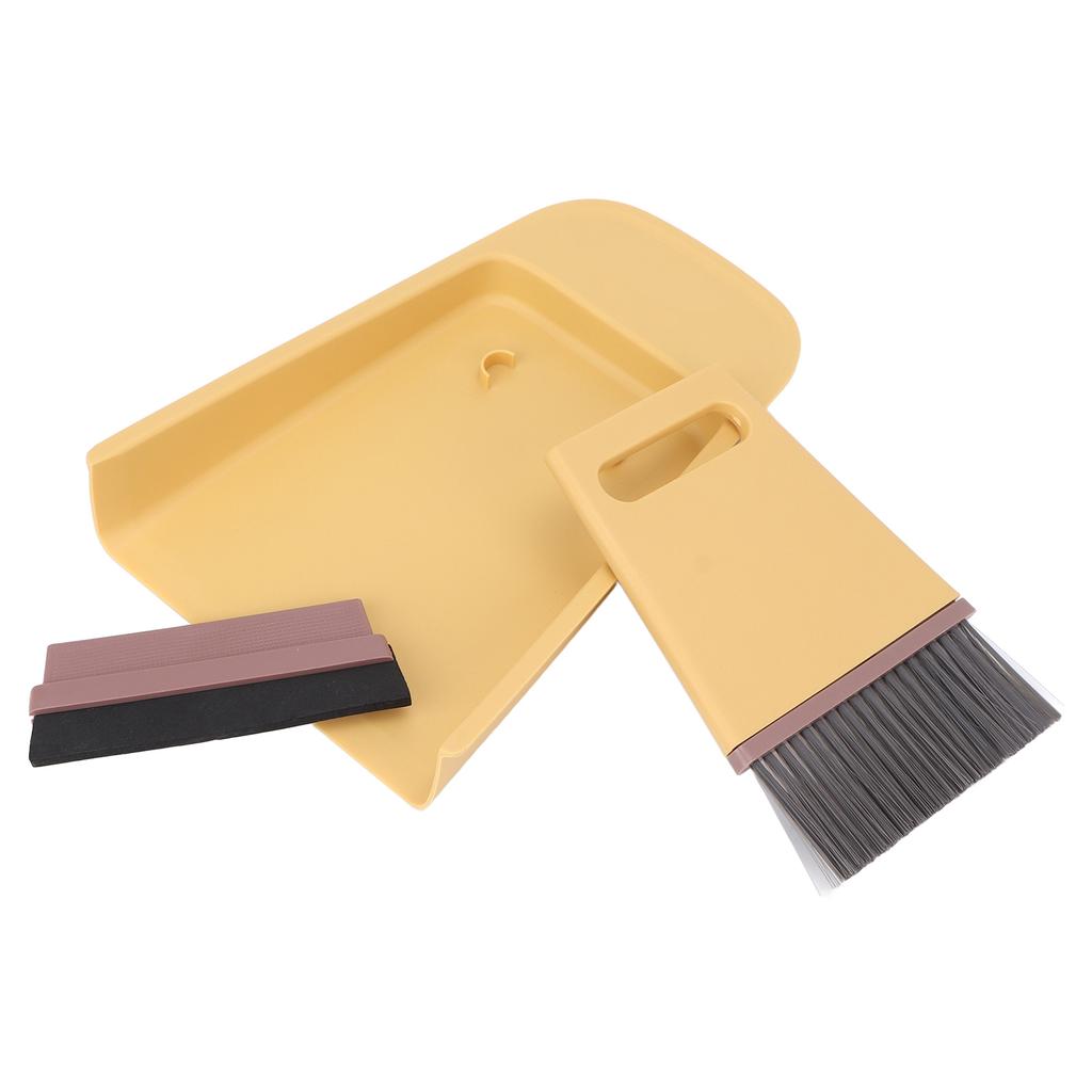 Mini Dustpan Brush Set 3 In 1 Multipurpose Mini Cleaning Broom Brush for Desk Office Pet Nest
