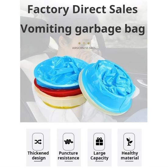 25 Pcs 1000ML Disposable Vomit Bag Leakproof Thick Portable Great Load Bearing Kids Car Throw Up Bags Hospital Graded Puke Bags Road Trip Motion