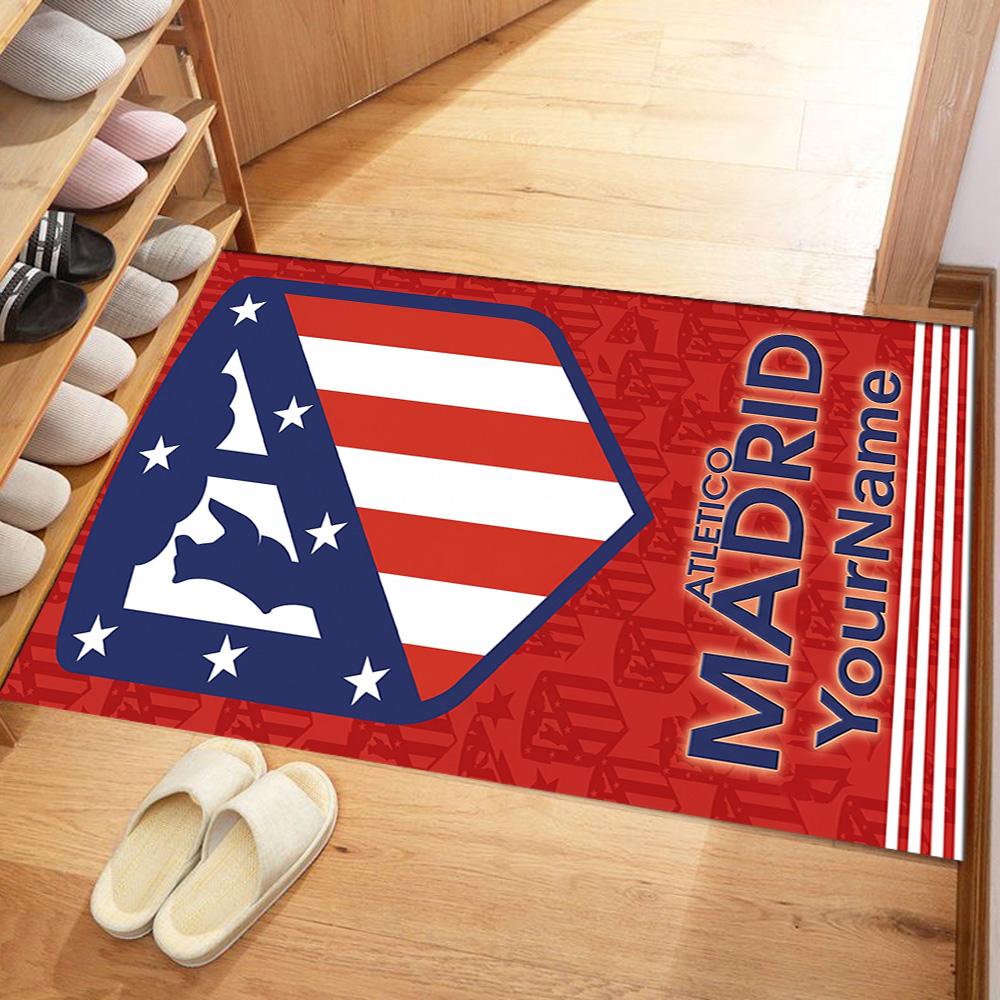 Atletico Madrid Customized Name Area Rug Suitable for Bedrooms Study room Living Rooms Decorate room Antislip Carpet Anime Office Decor